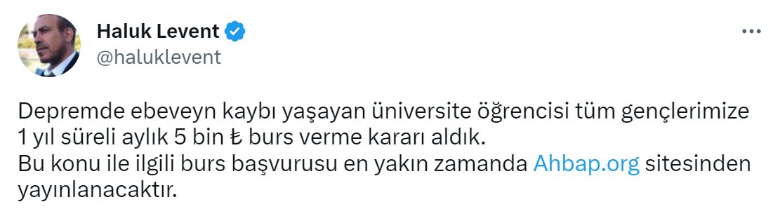 Haluk Levent açıkladı: Ahbap ailesini kaybeden üniversitelilere burs verecek