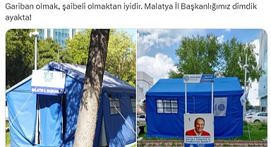 Memleket Partisi’nin Malatya İl Başkanlığı binasının kullanımı için kurulan çadır çalındı.