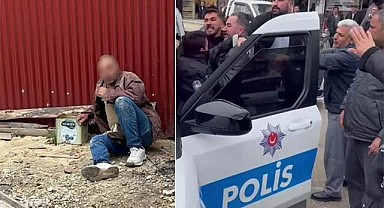 Mahalleli Çıldırdı Polis Ellerinden Zor Aldı