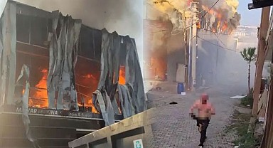Yarı Çıplak Halde Alevlerden Kaçtı